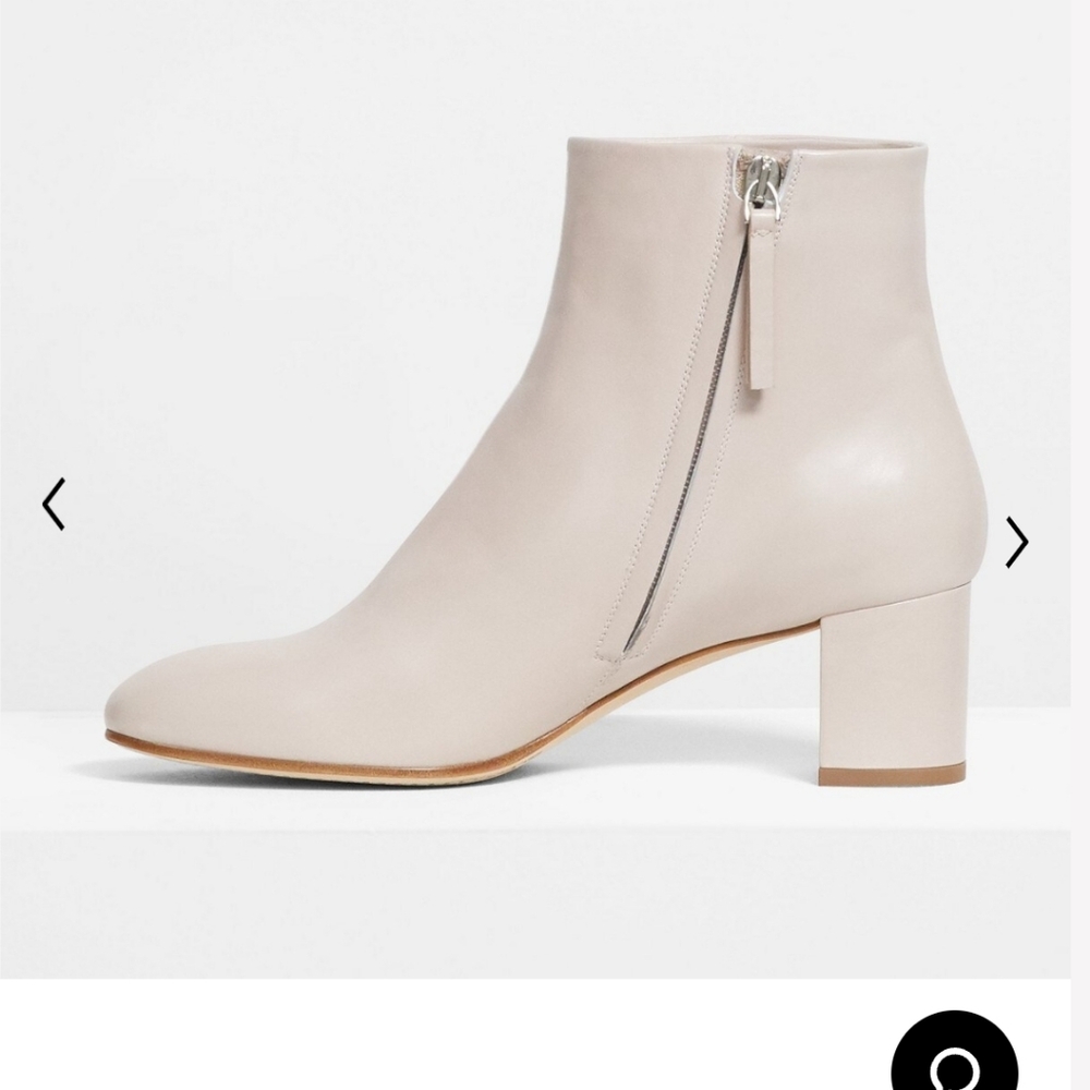 THEORY NIB BLUSH LEATHER ANKLE BOOTS SIZE 11 Made In Italy Gorgeous